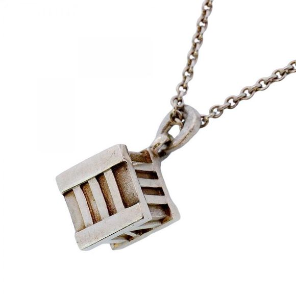 Tiffany Co Necklace Atlas Cube In 925 Silver For Women